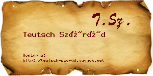 Teutsch Szórád névjegykártya
